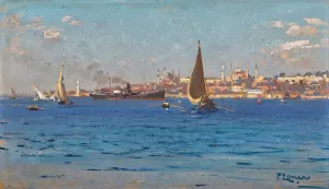Off Seraglio Point by Fausto Zonaro Oil Painting