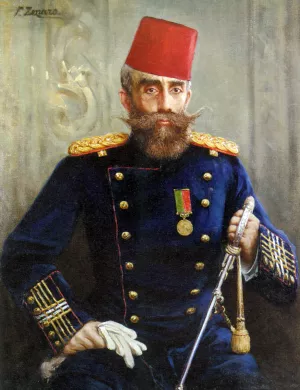 Portrait of Mahmud Sevket Pasha by Fausto Zonaro - Oil Painting Reproduction