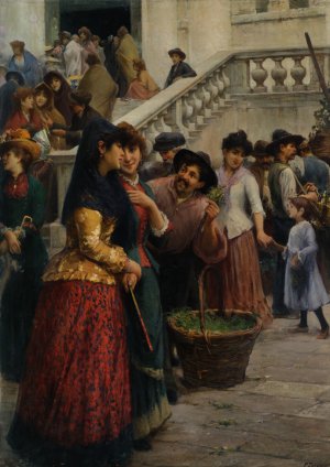 Redentore by Fausto Zonaro Oil Painting