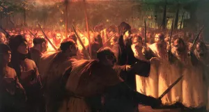 The 10th of Muharram by Fausto Zonaro - Oil Painting Reproduction