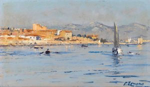 The Aegean Coast by Fausto Zonaro Oil Painting