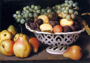 Maiolica Basket of Fruit by Fede Galizia Oil Painting