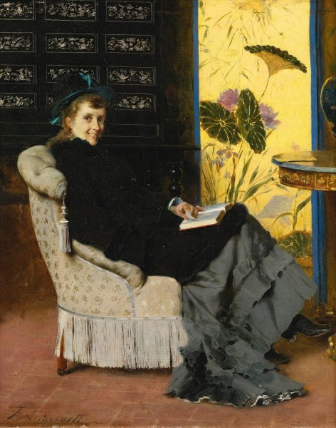 Main Product Photo of A lady of fashion Painting by Federico Andreotti