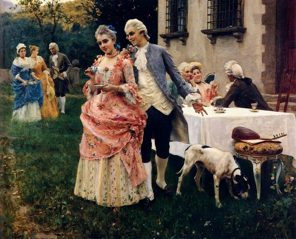 Main Product Photo of An Afternoon Tea Painting by Federico Andreotti