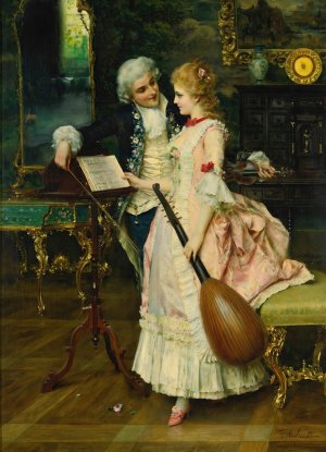 An Interlude by Federico Andreotti Oil Painting