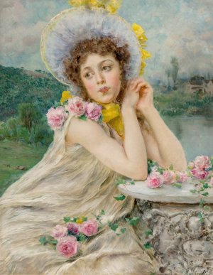 Lost in thought by Federico Andreotti Oil Painting