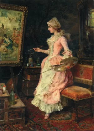 The Finishing Touches by Federico Andreotti - Oil Painting Reproduction