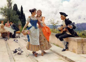 The Serenade Oil painting by Federico Andreotti