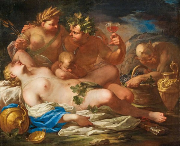 Main Product Photo of Sine Cerere Et Baccho Friget Venus Painting by Federico Cervelli