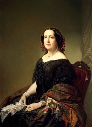Gertrudis Gomez de Avellaneda by Federico De Madrazo Y Kuntz Oil Painting