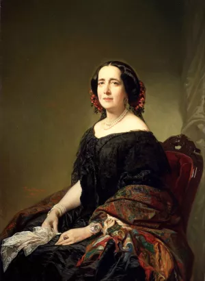 Gertrudis Gomez de Avellaneda by Federico De Madrazo Y Kuntz Oil Painting