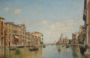 View of the Grand Canal of Venice by Federico Del Campo Oil Painting