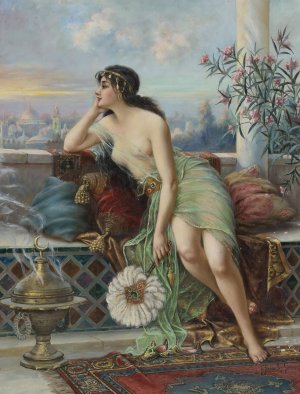 Lost In Thought by Federico Fernandez Y Gimenez Oil Painting