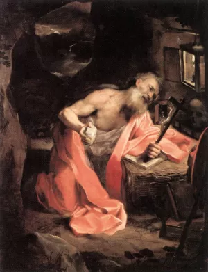 St Jerome by Federico Fiori Barocci - Oil Painting Reproduction
