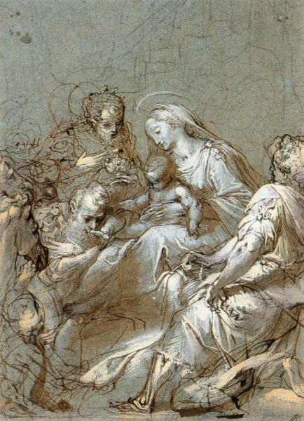 The Adoration of the Magi by Federico Fiori Barocci - Hand-Painted Oil Painting Reproduction
