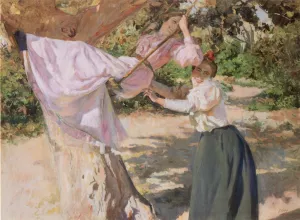 La Balancoire Oil painting by Federico Godoy y Castro