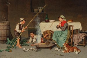 A Mishap by Federico Mazzotta Oil Painting