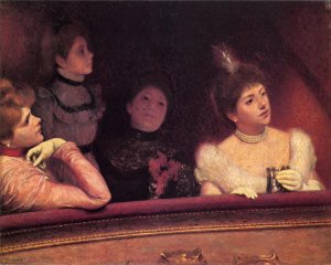 At the Theater by Federico Zandomeneghi Oil Painting