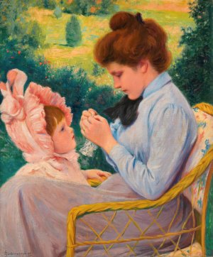 Le Crochet by Federico Zandomeneghi Oil Painting