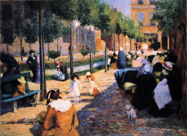 Main Product Photo of Place d'Anvers, Paris Painting by Federico Zandomeneghi