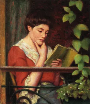 Reading by a Window Oil painting by Federico Zandomeneghi