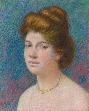 Tete de Femme by Federico Zandomeneghi Oil Painting