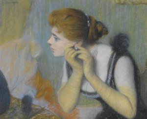 The pearl by Federico Zandomeneghi Oil Painting