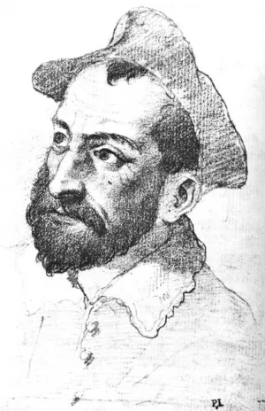 Portrait of Vincenzo Borghini Oil painting by Federico Zuccaro