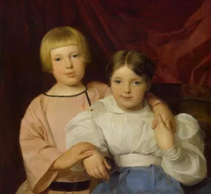 Children painting by Ferdinand Georg Waldmueller