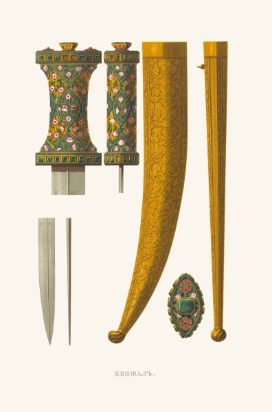 Kinzhal IV  by Fedor Grigoryevich Solntsev - Hand-Painted Oil Painting Reproduction