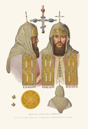 Klobuk patriarkha Nikona Oil painting by Fedor Grigoryevich Solntsev