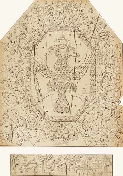 Main Product Photo of Ocherki rez'by po slonovoi kosti na trone Ioanna III  Painting by Fedor Grigoryevich Solntsev