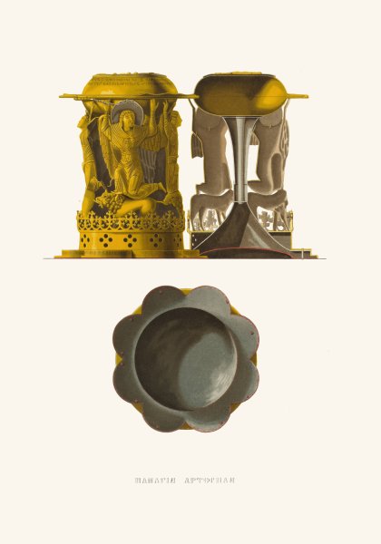 Panagiia artosnaia, v 1-2 um.  by Fedor Grigoryevich Solntsev - Hand-Painted Oil Painting Reproduction