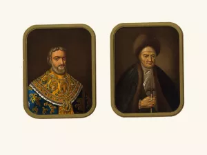Portrety patriarkha Filareta Nikiticha i inokini Marfy Ioannovny Oil painting by Fedor Grigoryevich Solntsev
