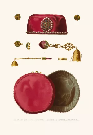 Shapochka tsarevicha Dimitriia Ioannovicha, petlitsa i pugovitsa Oil painting by Fedor Grigoryevich Solntsev