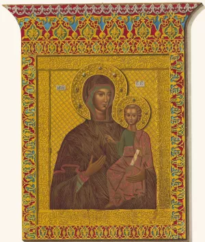 Sv. Ikona Odigitrii Smolenskoi Bogomateri by Fedor Grigoryevich Solntsev Oil Painting