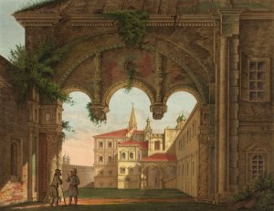 Vid patriarshago dvora by Fedor Grigoryevich Solntsev Oil Painting