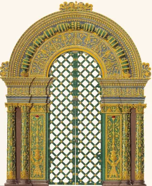 Vkhodnyia dveri v Blagoveshchenskom sobore Oil painting by Fedor Grigoryevich Solntsev