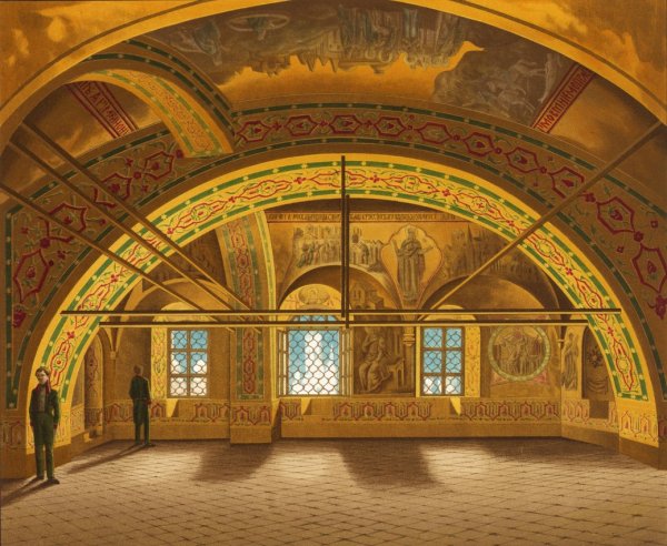 Zolotaia men'shaia, ili tsaritsyna, palata  by Fedor Grigoryevich Solntsev - Hand-Painted Oil Painting Reproduction