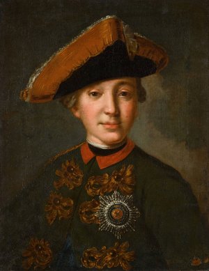 Portrait of Emperor Peter III by Fedor Stepanovich Rokotov Oil Painting