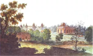 Palace in Tsaritsyno in the Vicinity of Moscow painting by Fedor Yakovlevich Alekseev