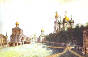 The Monastery of Trinity and St. Sergius by Fedor Yakovlevich Alekseev - Oil Painting Reproduction