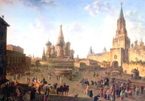 The Red Square in Moscow by Fedor Yakovlevich Alekseev Oil Painting