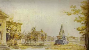 Town Square in Kherson by Fedor Yakovlevich Alekseev - Oil Painting Reproduction