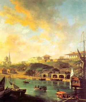 View of the Town Nikolaev by Fedor Yakovlevich Alekseev Oil Painting