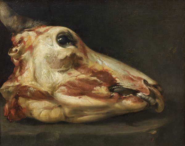 Skinned Head Of An Ox  by Felice Boselli - Hand-Painted Oil Painting Reproduction