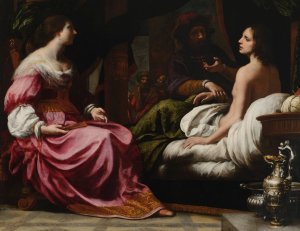 Antiochus Prince of Syria and Stratonica His Stepmother by Felice Ficherelli Oil Painting