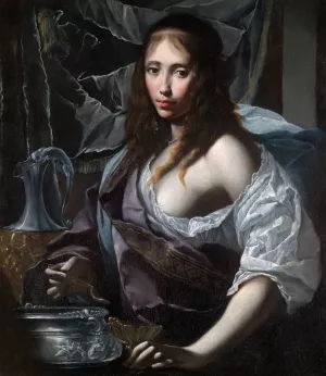 Artemisia Prepares To Drink The Ashes of Her Husband, mausolus by Felice Ficherelli Oil Painting