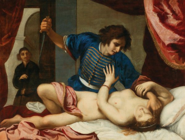 Tarquin and Lucretia by Felice Ficherelli - Hand-Painted Oil Painting Reproduction