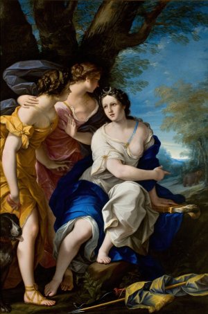 Diana with nymphs by Felice Torelli Oil Painting